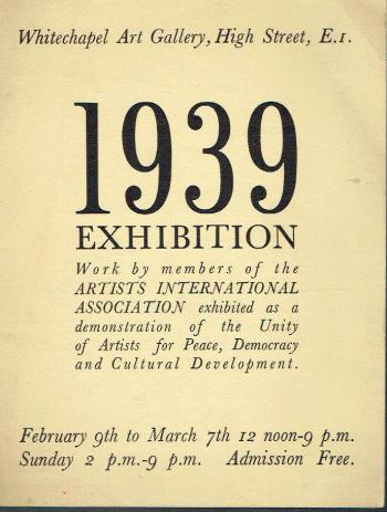 Artists' International Association: 1939 Exhibition