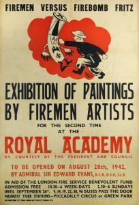 Firemen Artists: Exhibition Poster