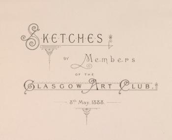 Glasgow Art Club: Catalogue 1888