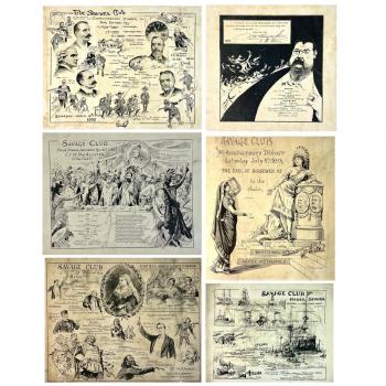 The Savage Club: Illustrated Menus